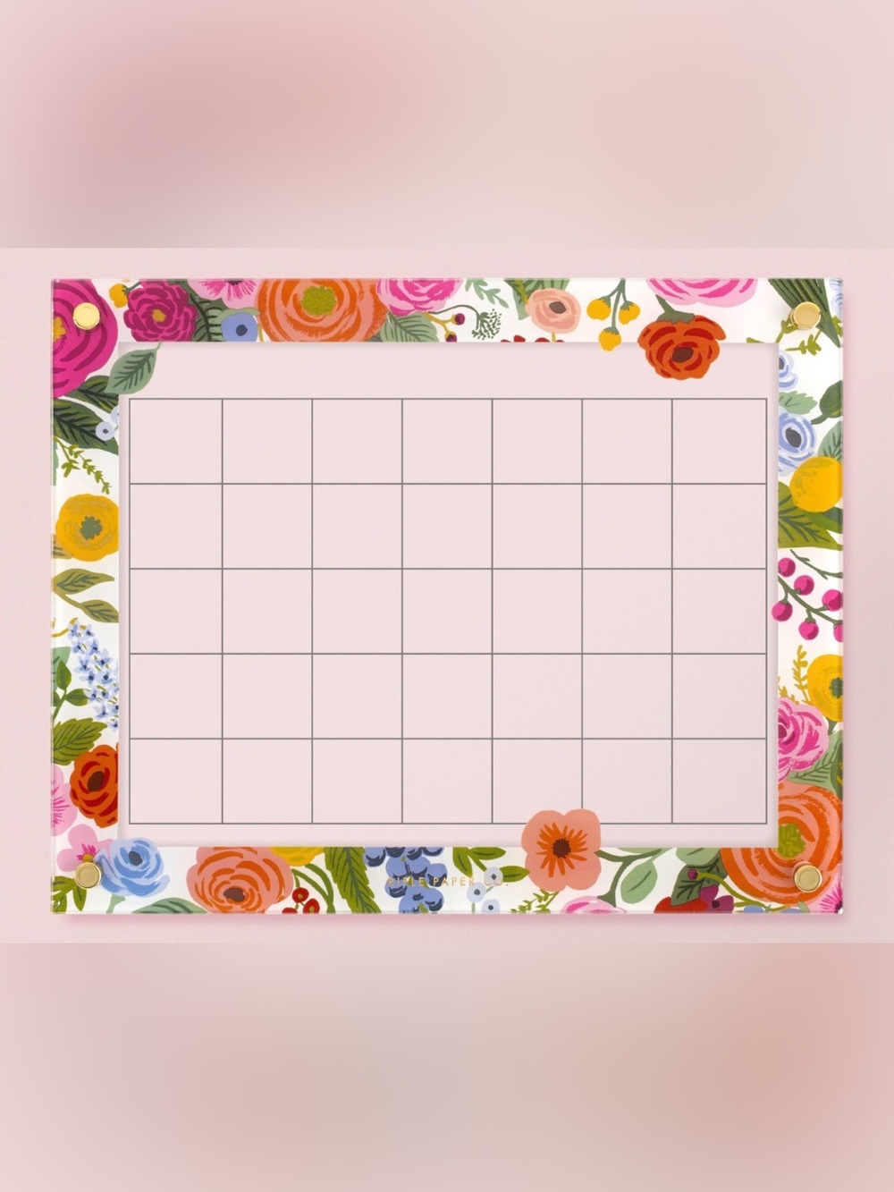 Rifle Paper Co. Dry Erase Calendar NWT